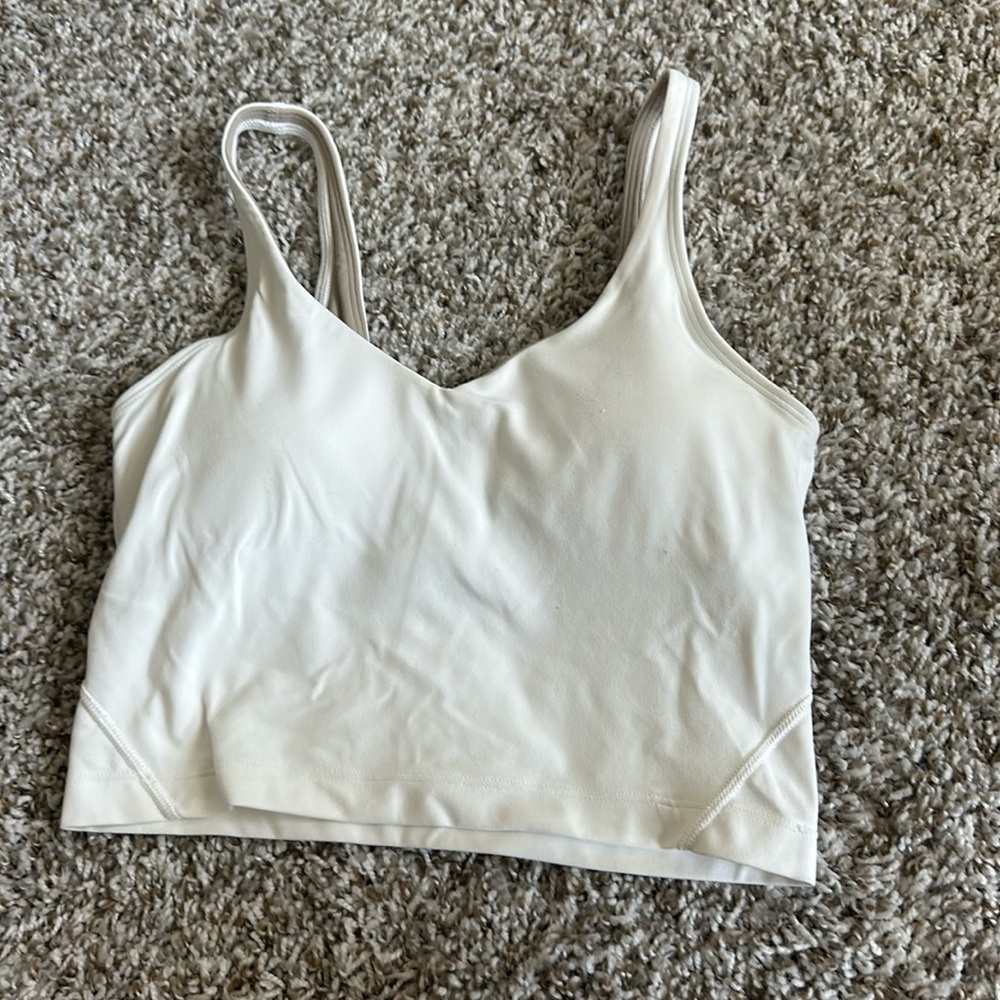 Classic Lululemon white crop top
